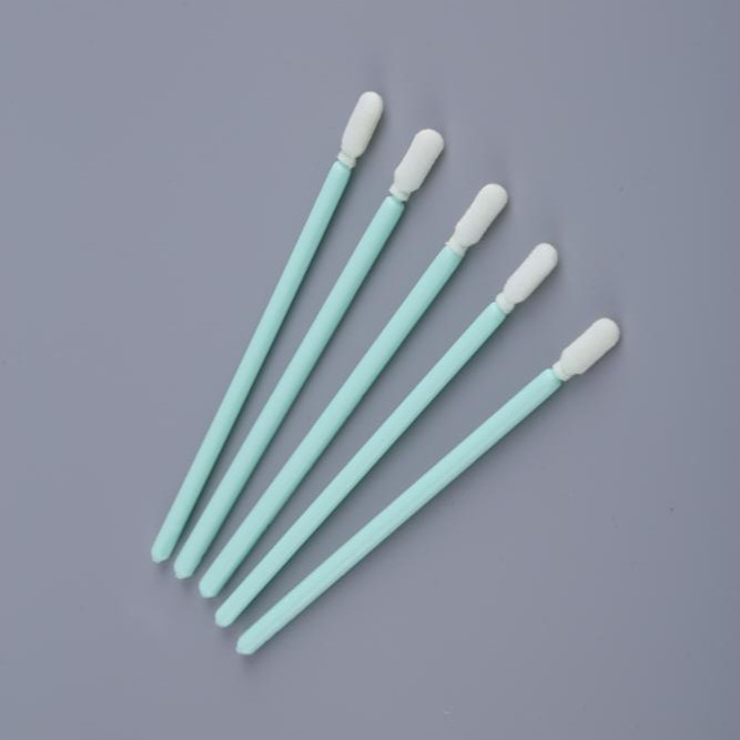 Lab Esd Safe Swabs Round Tip , Lint Free Cotton Swabs For Semiconductor