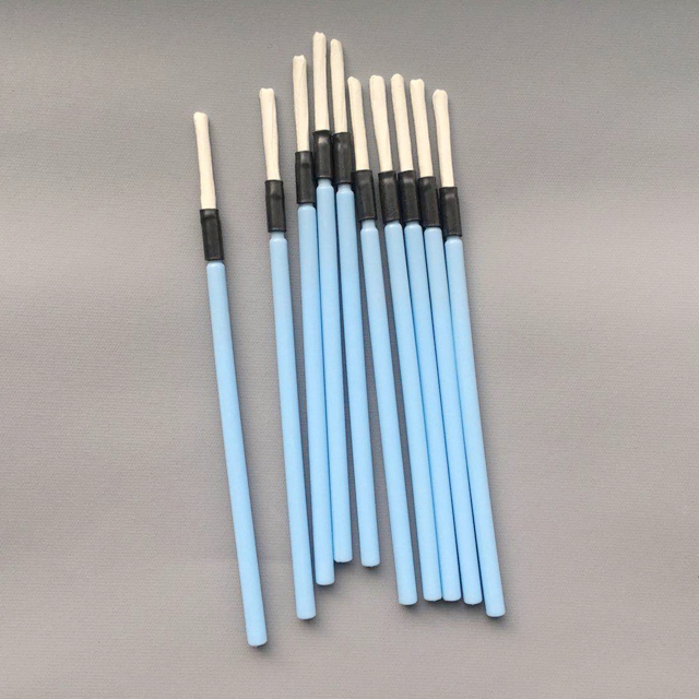Superfine Cleanser Microfiber Swabs , Long Blue Fiber Optic Cleaning Swabs