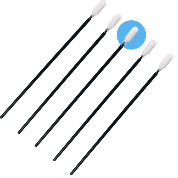 Lint Free Cleanroom Open Cell Sponge Q Tips Long Black Handle 6.5"