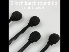 Lint Free Round Black Sponge Foam Tip Swab For Car Cleaning