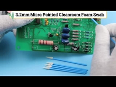 Rigid PP Stick Sharp Pointed Sponge Foam Tip ESD Cleanroom Swab For Factory Cleaning