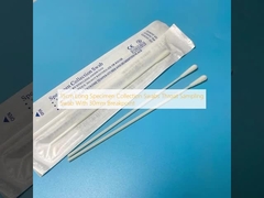 15cm Long Specimen Collection Swabs Throat Sampling Swab With 30mm Breakpoint
