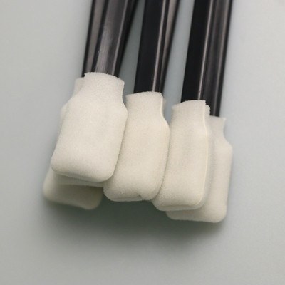 Flat Square Sponge Head Format Printer Cleaning Foam Swabs With Black Handle