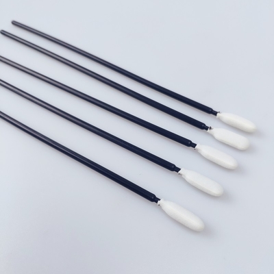 Lint Free Cleanroom Open Cell Sponge Q Tips Long Black Handle 6.5"