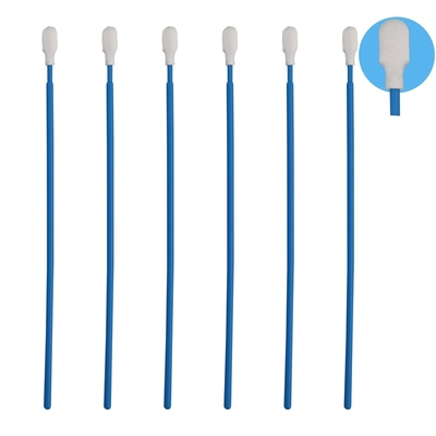 6.5 Inches Lint Free Paddle Dacron Head Polyester Swabs For Cleanroom