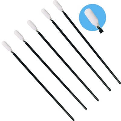 6.5" Cleanroom Long Black Handle Sponge Foam Swab Lint Free