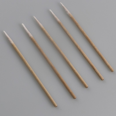 Biodegradable Wooden Stick Mini Pointed Cotton Swab For Industrial Use