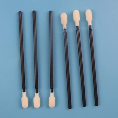 Black Handle Paddle Head Sponge Foam Swab Stick 4" Lint Free