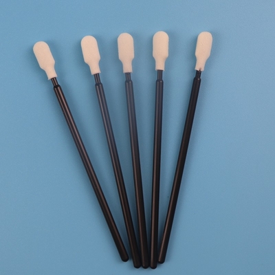Black Handle Paddle Head Sponge Foam Swab Stick 4" Lint Free