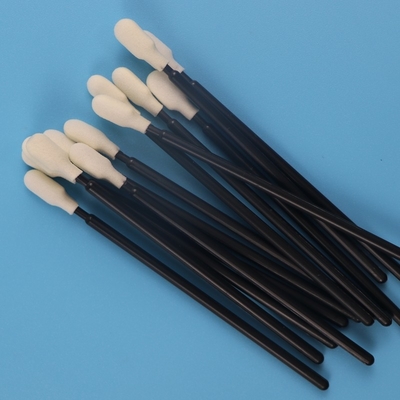 Black Handle Paddle Head Sponge Foam Swab Stick 4" Lint Free