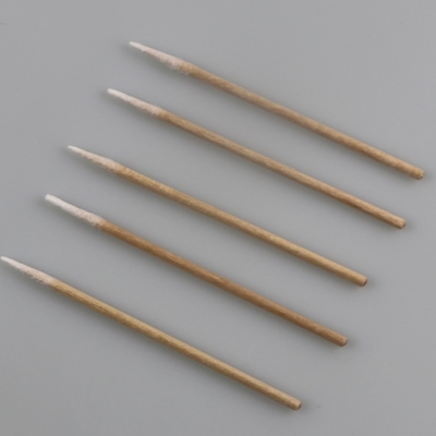 Wooden Stick Micro Pointed Cotton Swab 1mm Lint Free For Cleaning