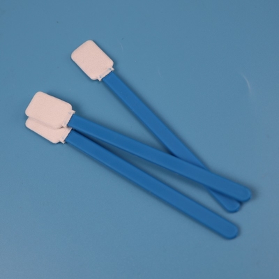 TX714 Lint Free Double Layers Blue Handle Polyester Swab For Cleanroom