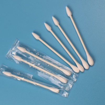 Individual Wrapped Paper Stick Round And Pointed Cotton Swab For Personal Care