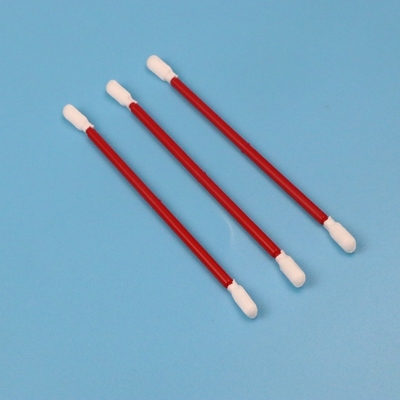 Lint Free Solvent Resistant Dacron Polyester Tipped Cleanroom Swab With Red Handle