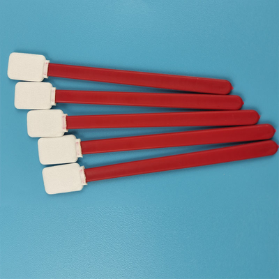 714 Lint Free Red PP Stick Flat Square Polyester Swabs Cleanroom Cleaning Swab Stick