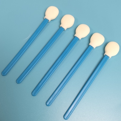 Lint Free Industrial Cleaning Swab Blue Stick Round Sponge Foam Swabs For Cleanroom