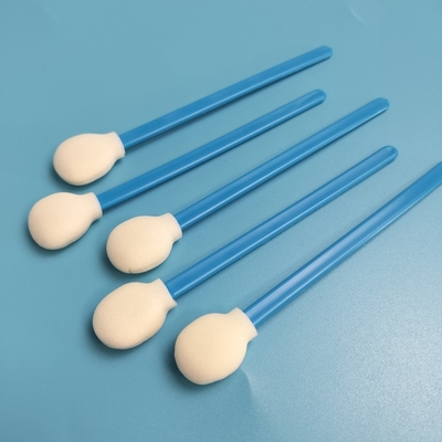 Lint Free Industrial Cleaning Swab Blue Stick Round Sponge Foam Swabs For Cleanroom