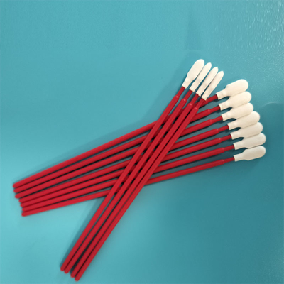 TX761 Non-Abrasive Red PP Stick Paddle Head Polyester Swabs PCB Cleaning Swab For Cleanroom