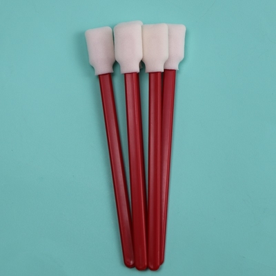 707 Lint Free Rectangle Sponge Stick Printer Foam Cleaning Swabs With Red Handle