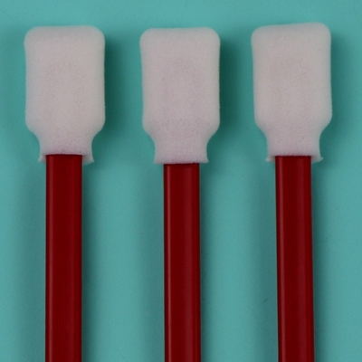 707 Lint Free Rectangle Sponge Stick Printer Foam Cleaning Swabs With Red Handle