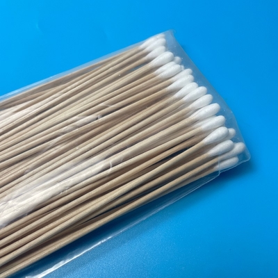 5mm Diameter Cotton Tip Wooden Cotton Swab 150mm Long Disposable Swab