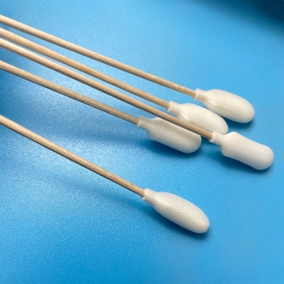 Foam Tip Sterile Disposable Sampling Swab EO Sterilized With Wooden Stick