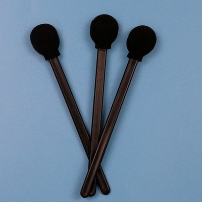 708 Lint Free Round Sponge Stick Black Cleanroom Foam Swab For Car Cleaning