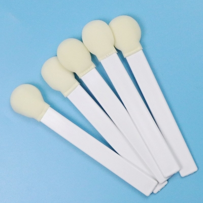 145mm White PP Stick 30mm Big Round Head Sponge Stick Medical Foam Swab Applicator