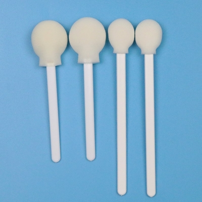 106mm Disposable White PP Stick Lollipop Sponge Stick Medical Round Foam Swab Applicator for Skin Antiseptic