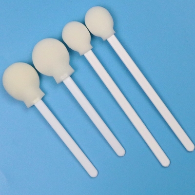 106mm Disposable White PP Stick Lollipop Sponge Stick Medical Round Foam Swab Applicator for Skin Antiseptic