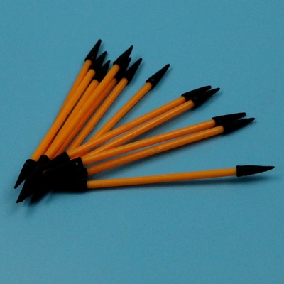 TX750 Lint Free Orange Handle Mini Pointed Sponge Stick Double Ended Small Cleanroom Foam Swab For Detailing Cleaning