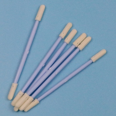 TX742 Lint Free Blue Handle Double Ended Mini Sponge Stick Compressed Small Cleanroom Foam Swab For Detailing Cleaning