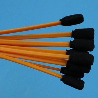 5&quot; Lint Free Black Sponge Swab Orange Stick Rectangular Cleanroom Foam Swab for Printer Cleaning
