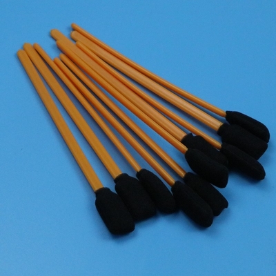 5&quot; Lint Free Black Sponge Swab Orange Stick Rectangular Cleanroom Foam Swab for Printer Cleaning