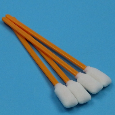 5&quot; Lint Free Rectangular Foam Swab Orange Stick Inkjet Printer Cleaning Foam Swab For Cleanroom