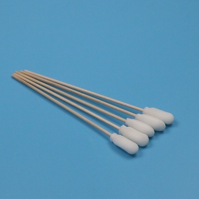 15cm Disposable Wooden Stick Sponge Stick Medical Foam Swab Applicator With Cotton Bud Inside
