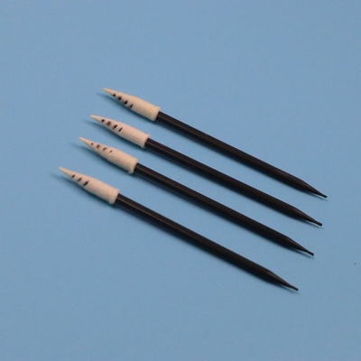 751 Lint Free Spiral Pointed Small Cleanroom Swab Car Cleaning Foam Swab with Black Handle