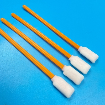 High-Visibility Orange Cleaning Swabs – Durable PP Handle with Lint-Free Foam Head