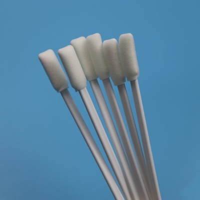 TX712 Lint Free White PP Stick 10mm Rectangular Cleanroom Swab Printer Cleaning ESD Foam Swab