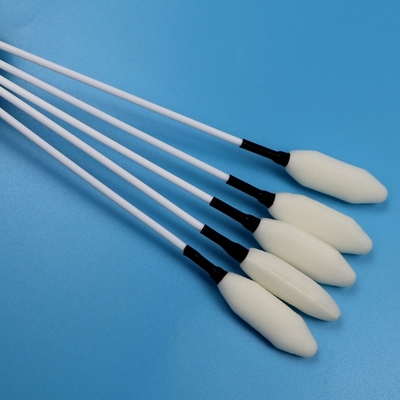 21cm Long PP Stick Big Paddle Head Medical Sponge Stick Trocar Wipe Foam Swab