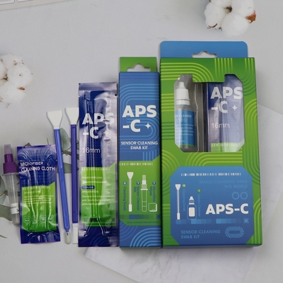 3 In 1 Portable Double Ended Microfiber Sensor Swab APS-C Camera Cleaning Kit With Solution