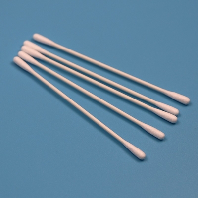 Eco-friendly Paper Stick 3.2mm Small Round Qtips Cleanroom Cotton Bud Swab with Double Heads
