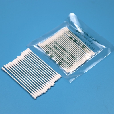 Eco-friendly Paper Stick 3.2mm Small Round Qtips Cleanroom Cotton Bud Swab with Double Heads