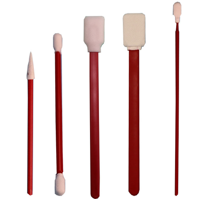 Lint Free Red PP Stick Foam Detailing Swab Microfiber Car Cleaning Swab Kit For Precision Cleaning