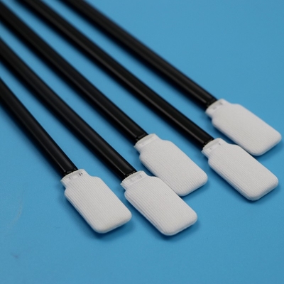 Lint Free Black Handle Flat Square Cleanroom Swab Car Cleaning Polyester Swab For Printer Maintenance