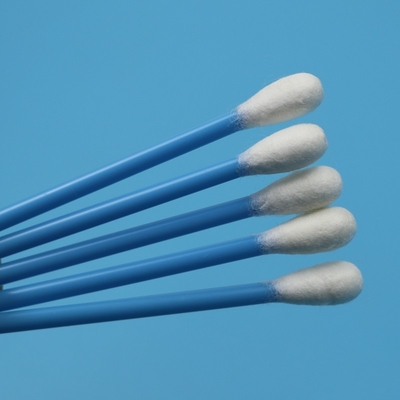 10cm Blue PP Stick Big Round Head Cotton Bud Medical Cotton Swab Applicator For Specimen Collection