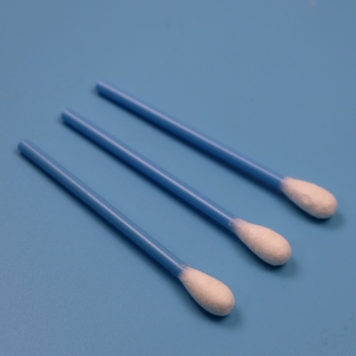 10cm Blue PP Stick Big Round Head Cotton Bud Medical Cotton Swab Applicator For Specimen Collection
