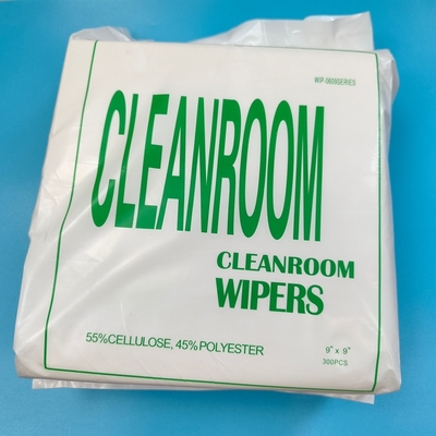 Lint Free 56g Polyester Cleanroom Wipes 9" Wear Resistance Cleaning Paper