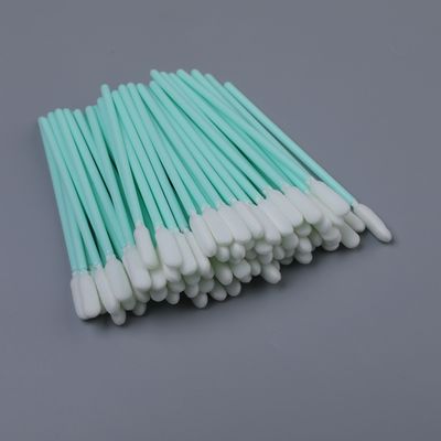 6mm Round Foam Tip Cleaning Swab With Sturdy Green Handle Lint Free Precision Cleaning Applicator Length 100mm