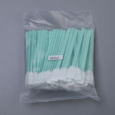 Dual Layer Polyester Cleaning Swab Flat Rectangle Head 15mm Lint Free Electronics Cleaning Swab 125mm 100pcs